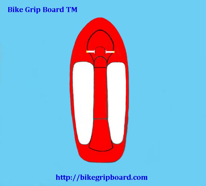 top view of bike grip board