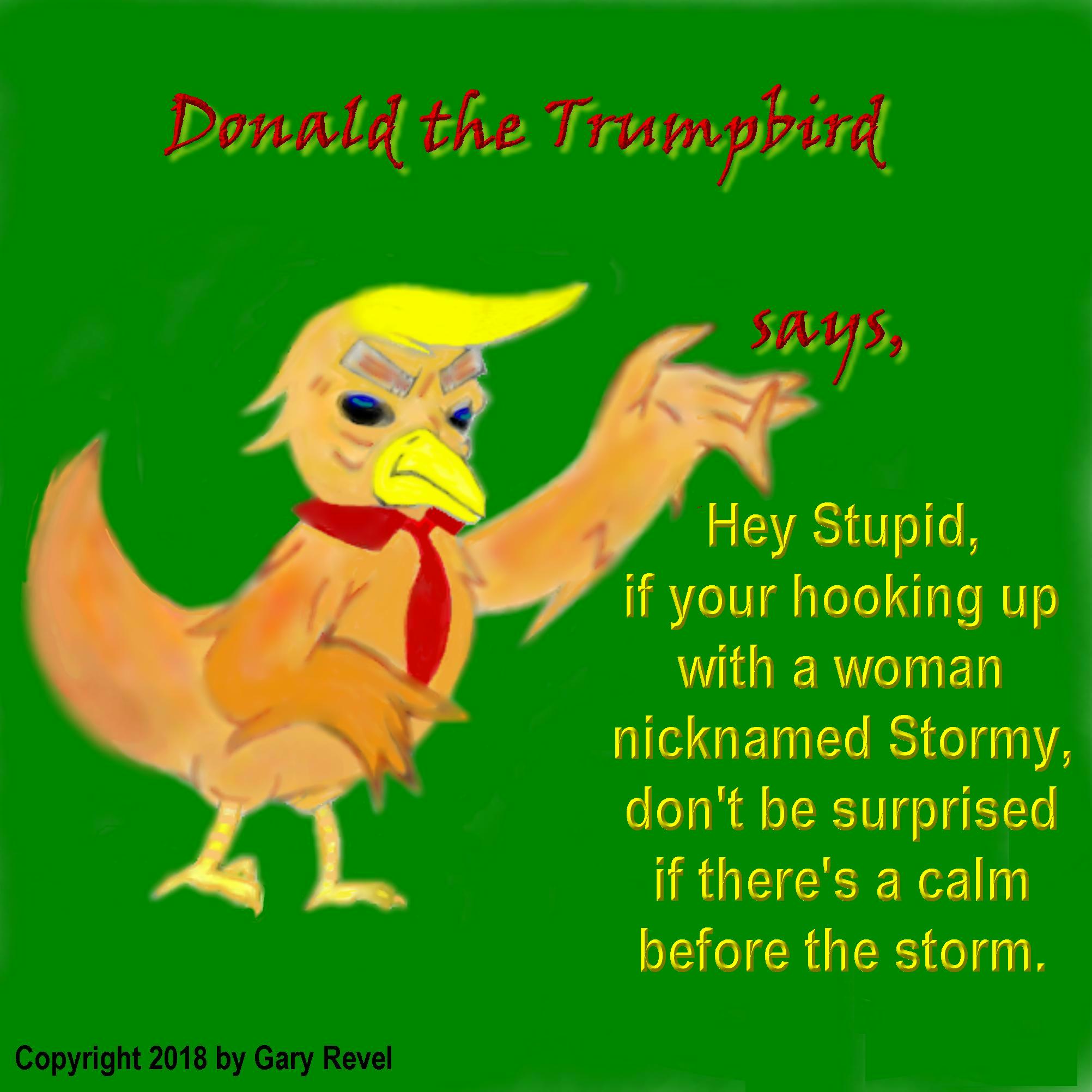 Donald the Trumpbird says stormy